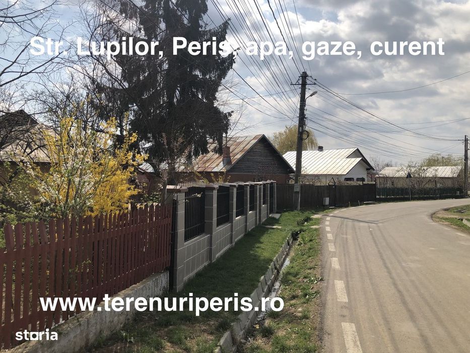 Teren 8700 mp Peris Strada Lupilor la 50m de case asfalt si utilitati