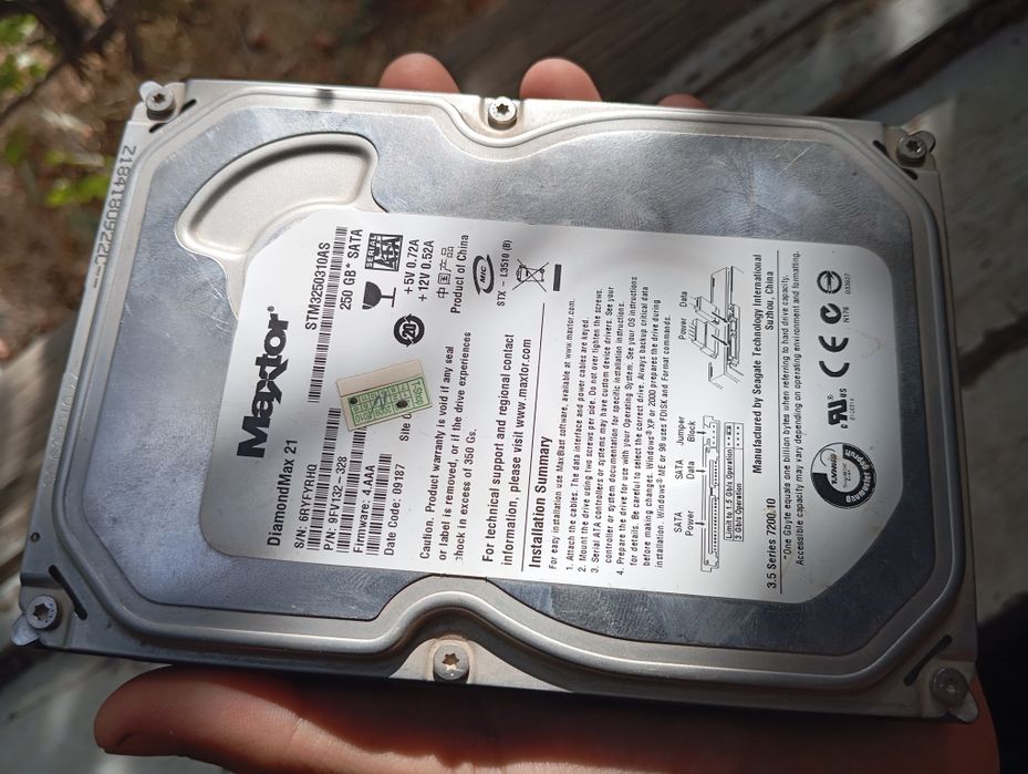 hdd harddisk 250gb zor