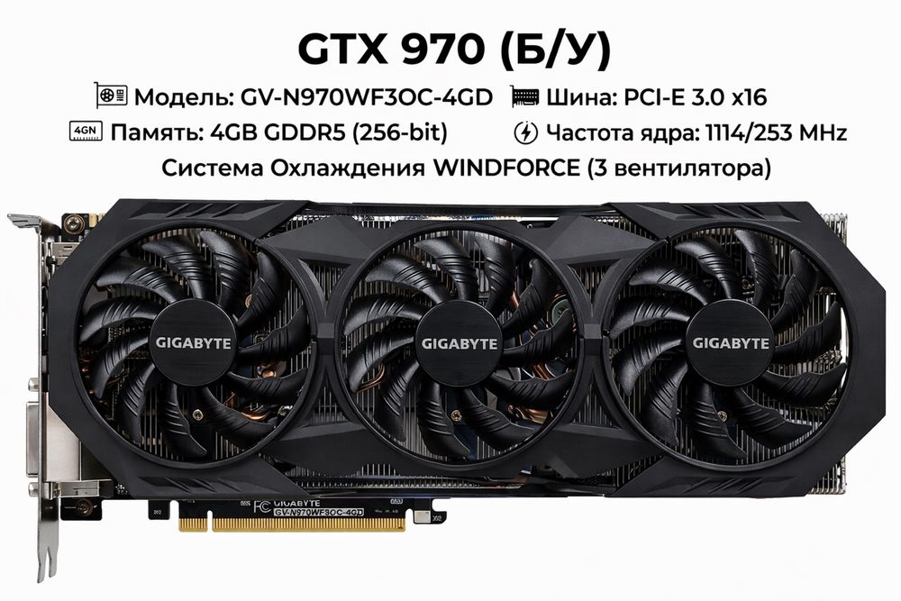 Видеокарта GTX 970 Gigabyte Windforce