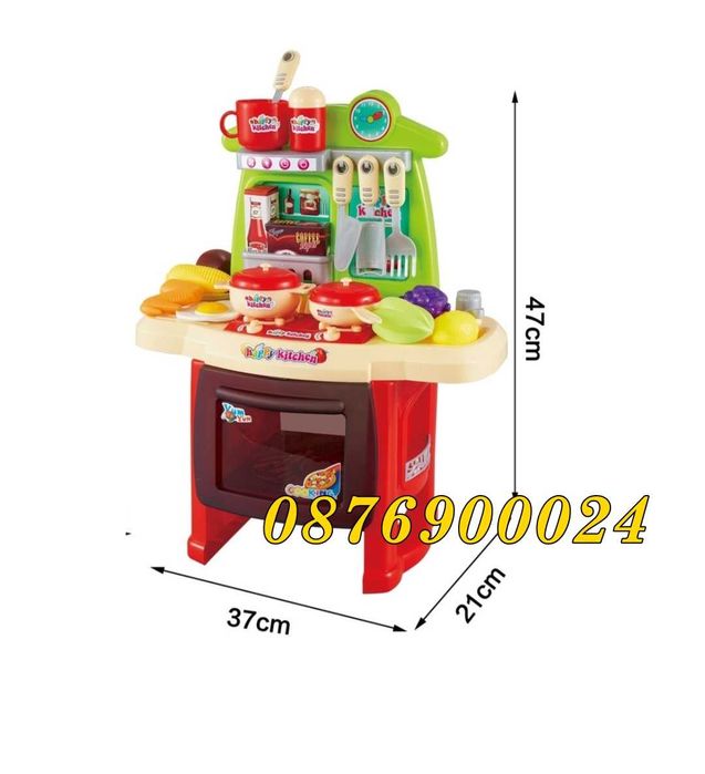 ПРОМО! Детска кухня с аксесоари звуци и светлини КОМПЛЕКТ