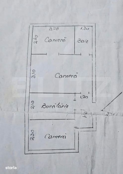 Apartament 3 camere, 44.35 mp, zona Bucium — fotografia 1