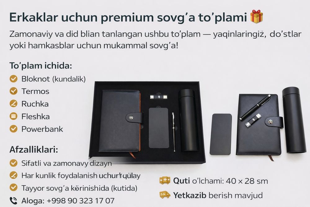 Erkaklar uchun premium sovg‘a to‘plami