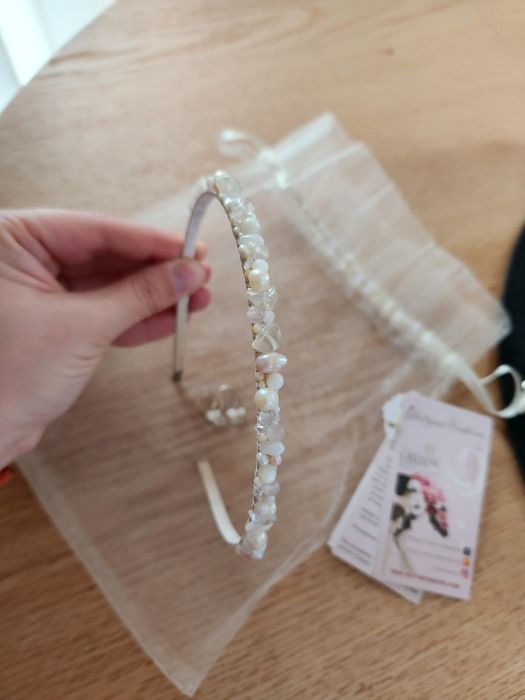 Сватбени бижута и аксесоари - диадема и обеци