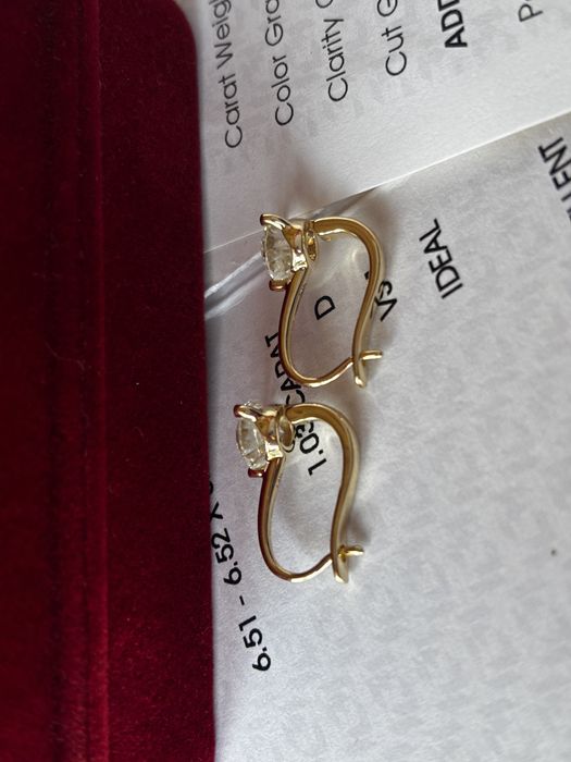 Серьги с бриллиантами 2 карата