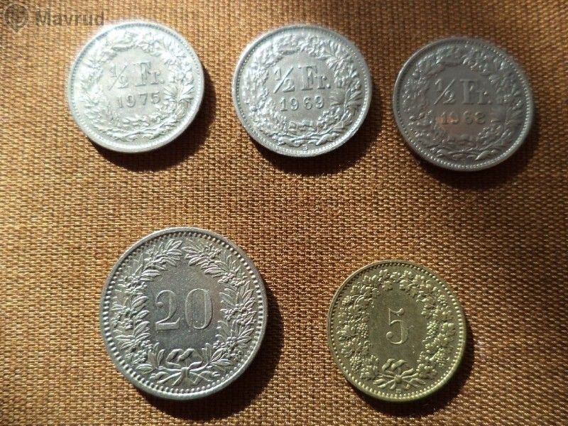 Монети от Швейцария, Испания, Турция, Франция, Македония
