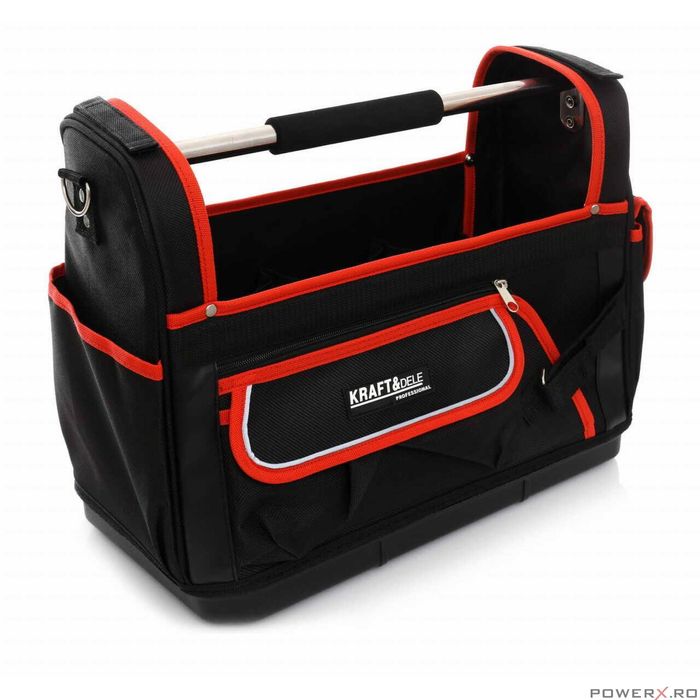 Geanta pentru scule 9 buzunare, 3 interior, 6 exterior, Kraft