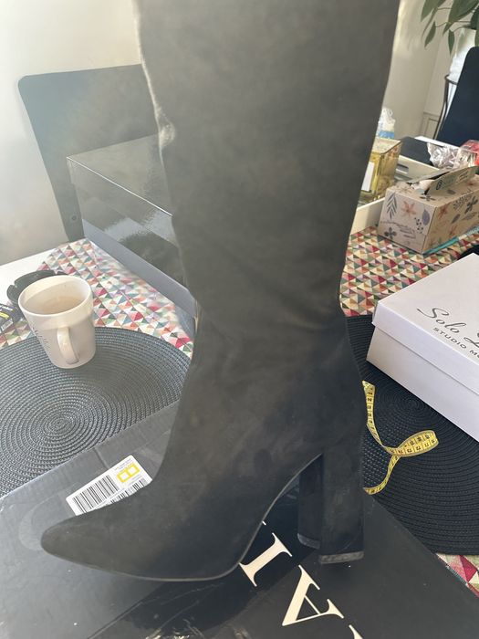 Cizme 37 cu toc masiv