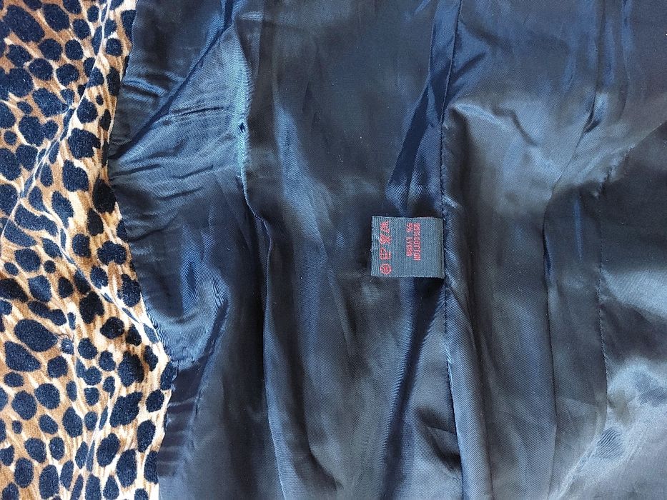 Reducere!! Jacheta de lux animal print din catifea plina de bumbac