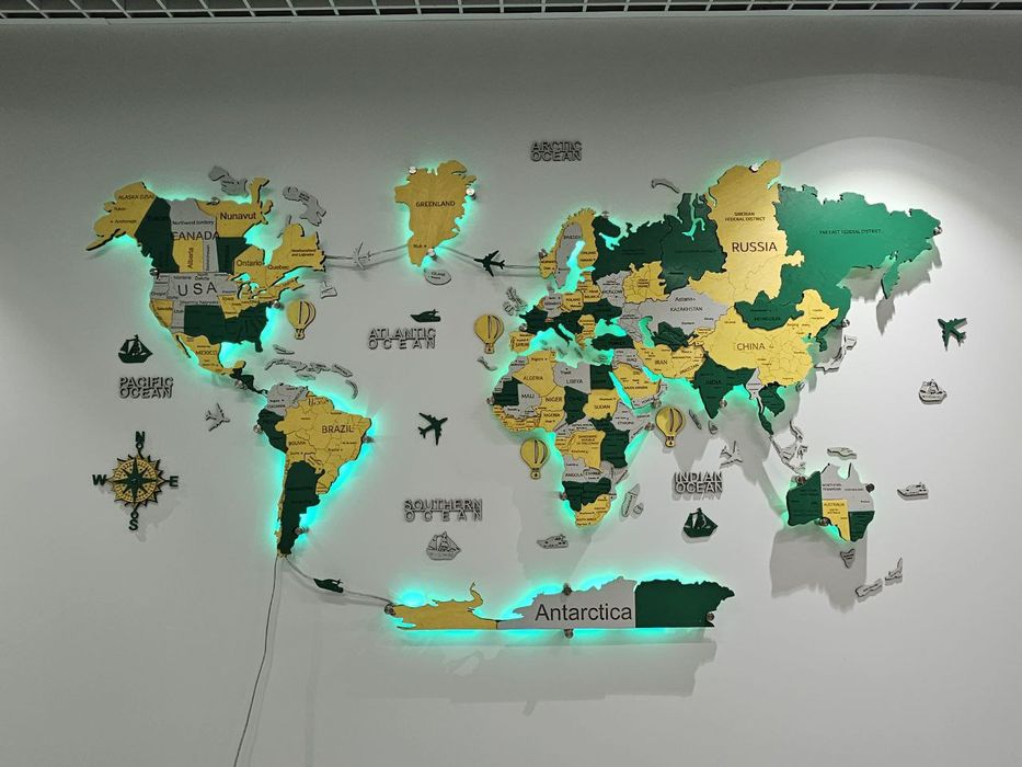 Интерьерная карта мира