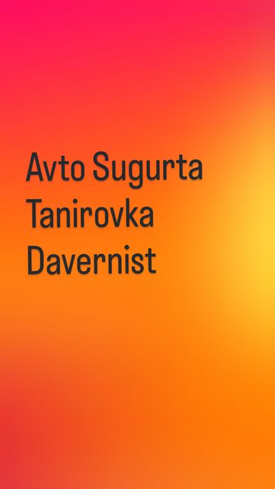 Avto sugurta tanirovka davernist kartaga aylanma