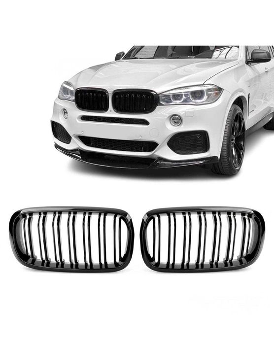 Grile duble BMW X5 X6 F15 F16 2013-2018 - Negru Lucios Radus