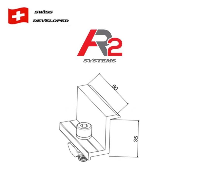 Краен клипс за мини релса ar2 за монтаж на соларни панели