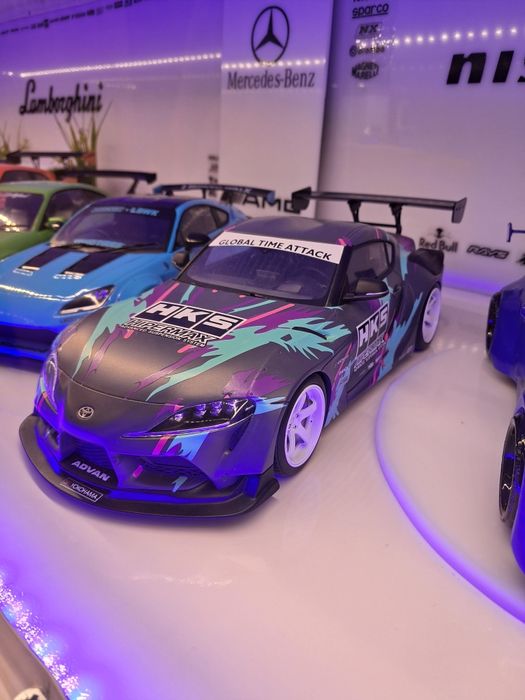 Колекционерска количка GT Spirit GT407 Toyota Supra GR Coupe HKS szary