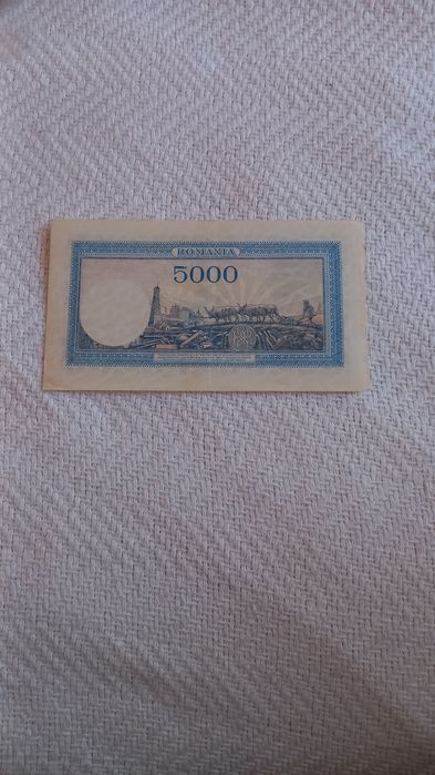 Vand bancnota de 5000 lei an 1945 ,iesita din circulatie