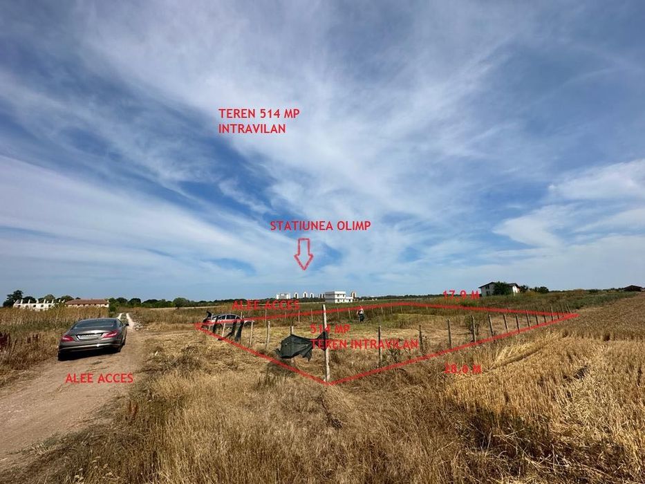 Urgent vând Teren 514mp intravilan Olimp super oferta!
