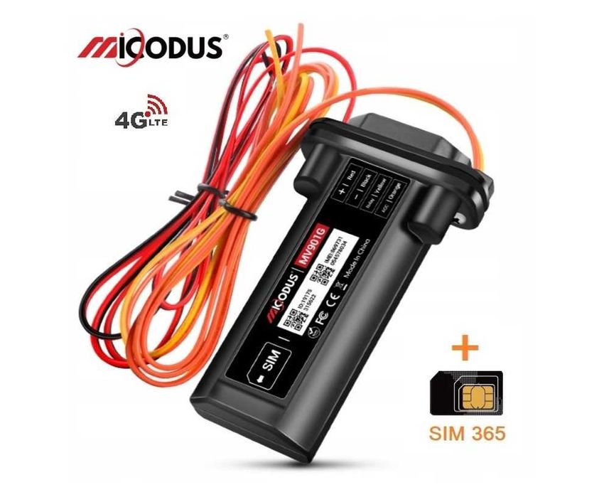 GPS тракер MiCODUS MV901G 4G – водоустойчив, с опция за предплатена СИМ карта за 1 година