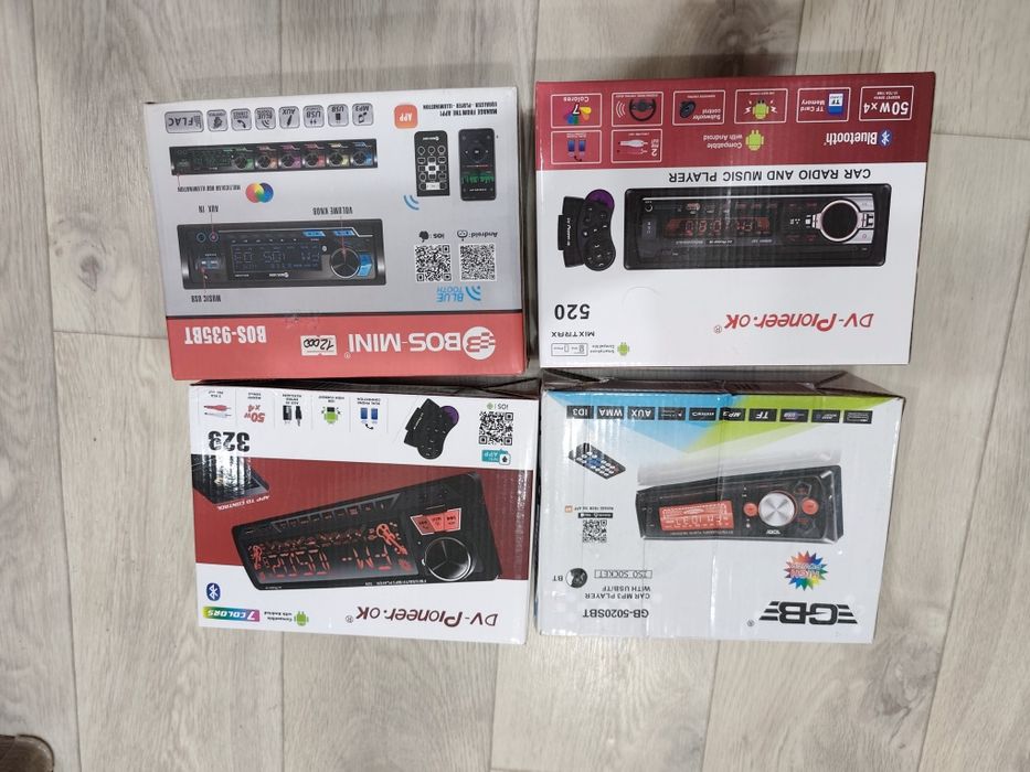 Магнитола с блютуз, юсб, аукс