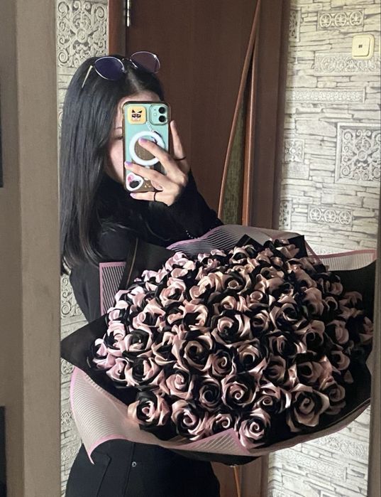 букет из атласных лент