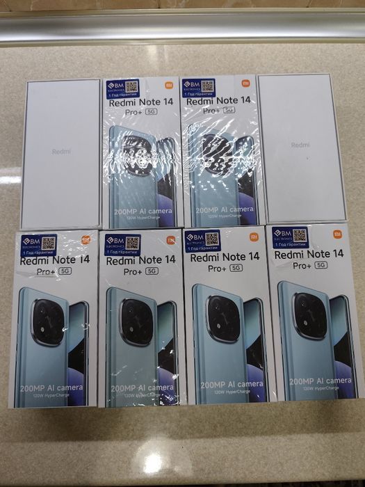 Redmi note 14 pro+ 5G 8+8/16/256 GB 
100% оригинал. 
Имейкалари утка