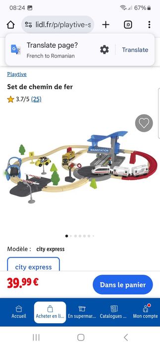 Tren lemn lidl playtive