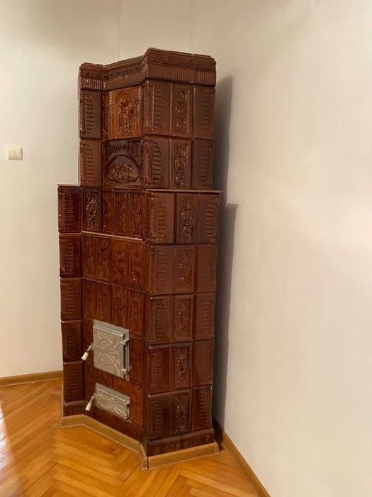 Sobă teracotă in 5 colțuri