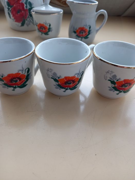 Детский кофейный фарфоровый сервиз, новый