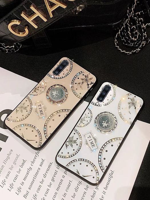 Husa pietricele cu inel " Clock " pentru Samsung A10 ; A70 ; Note 8