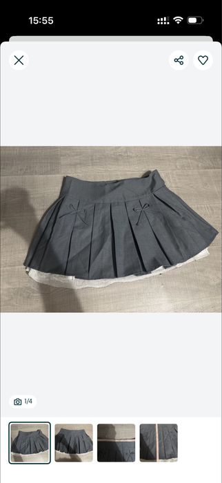 Юбка серая коротка