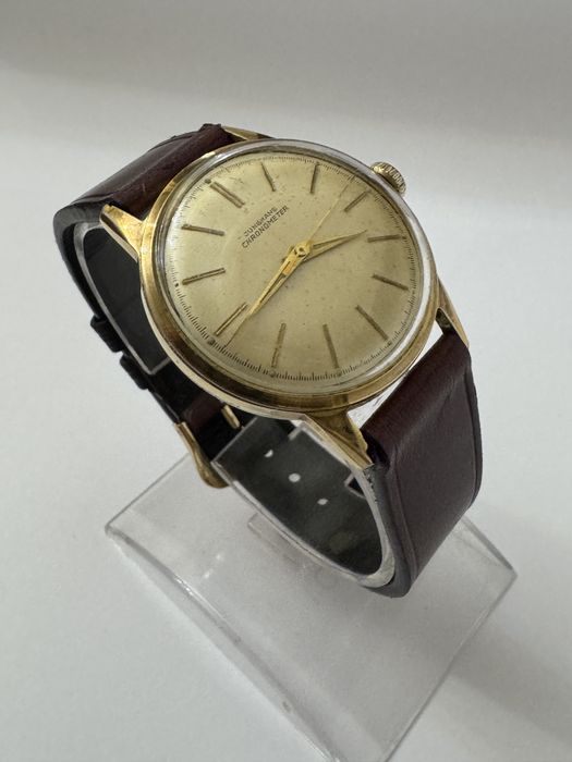 Rar! Ceas Junghans Chronometer. Mecanic, placat aur.