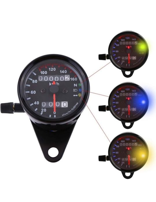Vitezometru motocicleta, Mmgoqqt, Display digital, Negru