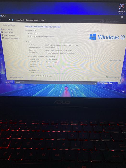 Laptop ASUS de gaming – performant și gata de utilizare