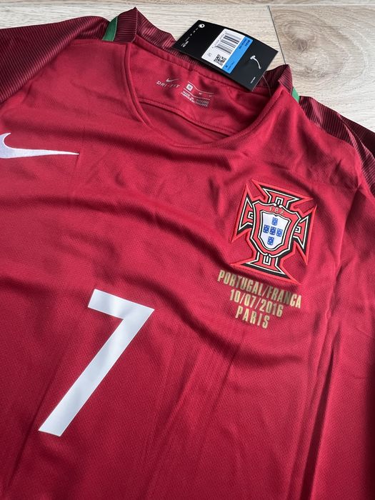 Tricou de fotbal Nike nationala Portugaliei Cristiano Ronaldo CR7 Euro 2016 Marime M