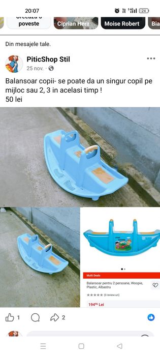 Vand carucior mic copii avion scaun de masa  din lemn