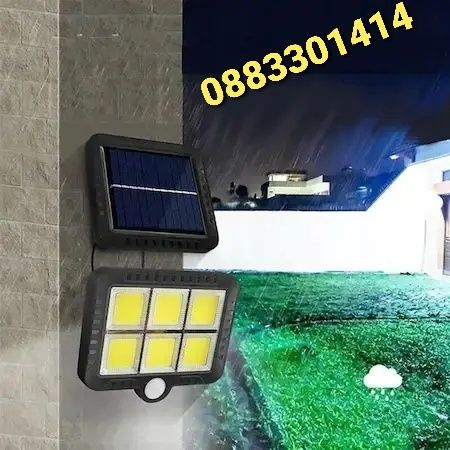 LED лампа със соларен панел, PIR сензор за движение, дистанционно