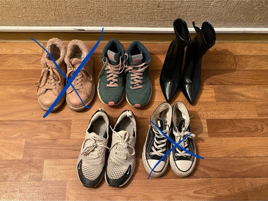 разгрузка гардероба обувь