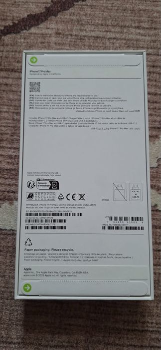 Iphone 17 pro Max  256 GB