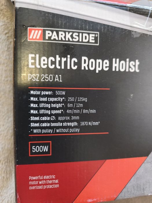 Electropalan cu cablu 500W/230V Parkside, nou