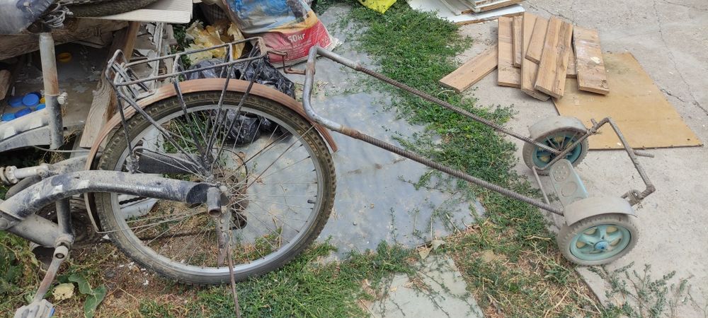 Велосипед грузовой с прицепом