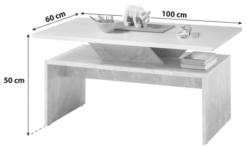 masuta cafea living  gri noua