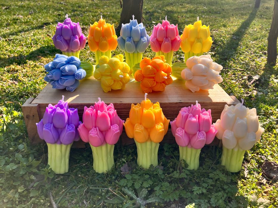 Свещи от соев восък подходящи за рожденни дни или друг повод