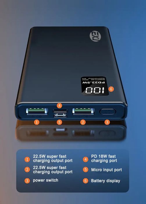 Новый power bank 20000 mah