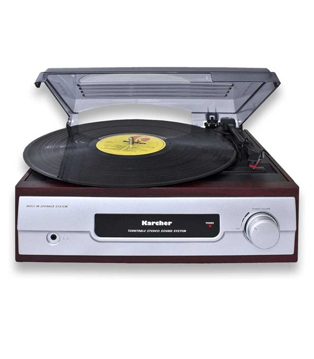 Karcher KA 8050 Record Player with in-built Speakers Silver