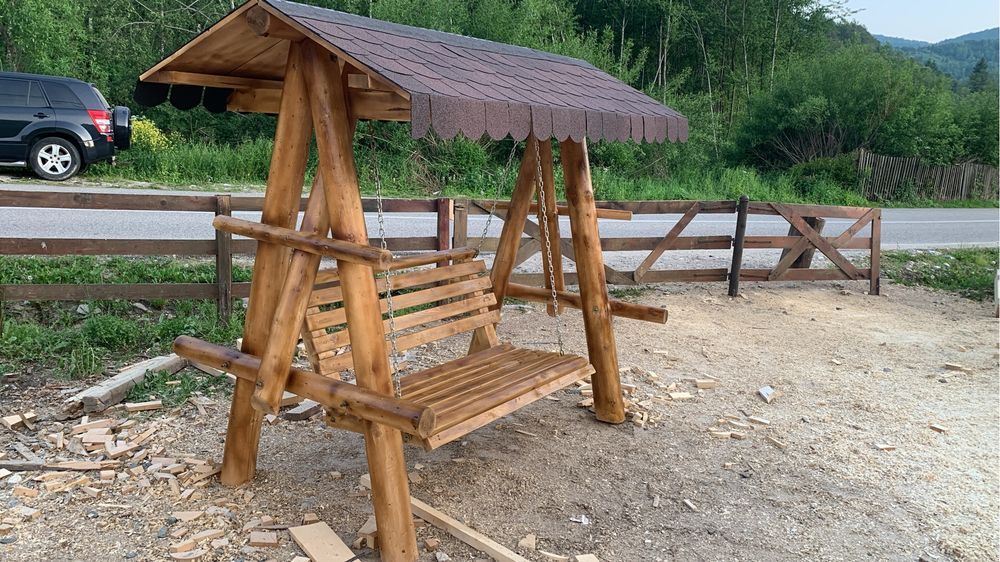 Vînd balansoar leagan hinta din lemn rotund