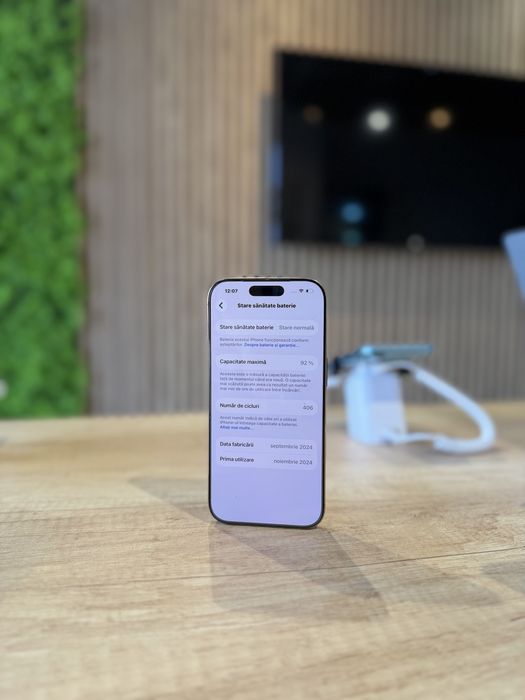 **ATS GSM** iPhone 16 Pro 128Gb Desert/Baterie92%/Grad A/Garantie 1 an