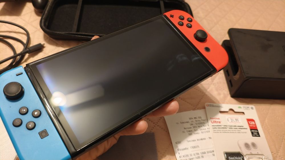 Nintendo Switch OLED с Picofly чип +128gb карта