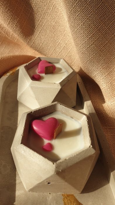 Свечи ручной работы! Гармоничное сочетание бетона  и воска