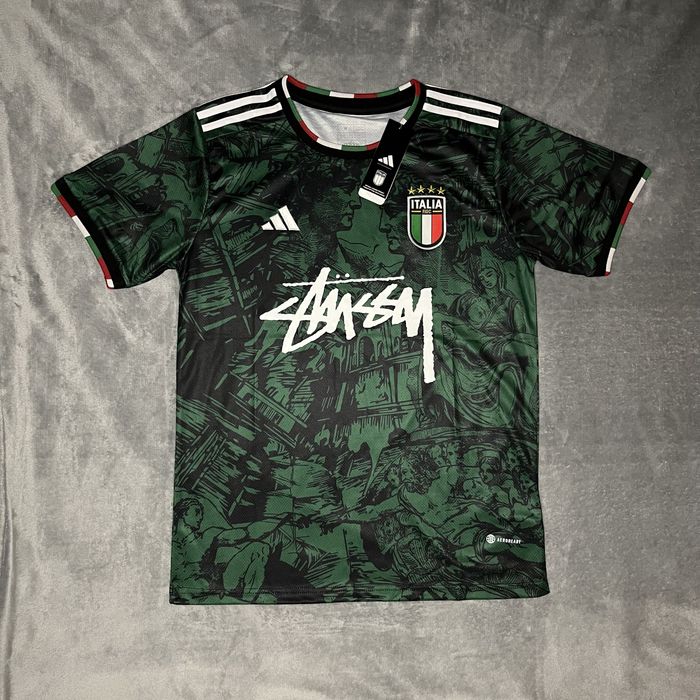 Adidas Italy x Stüssy Football Jersey – Green – Size M