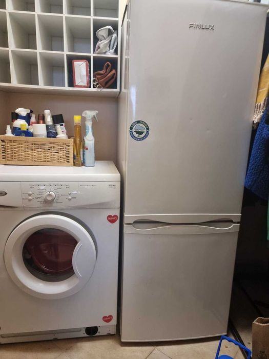 Хладилник с фризер finlux , пералня whirlpool
