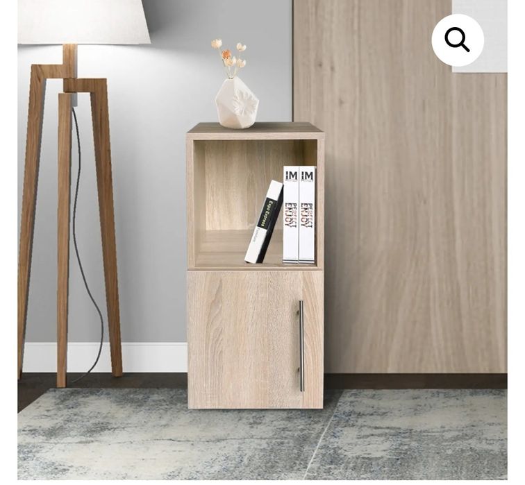 Нощно шкафче – височина 64 см – цвят кафяв орех, светъл дъб, сив дъб