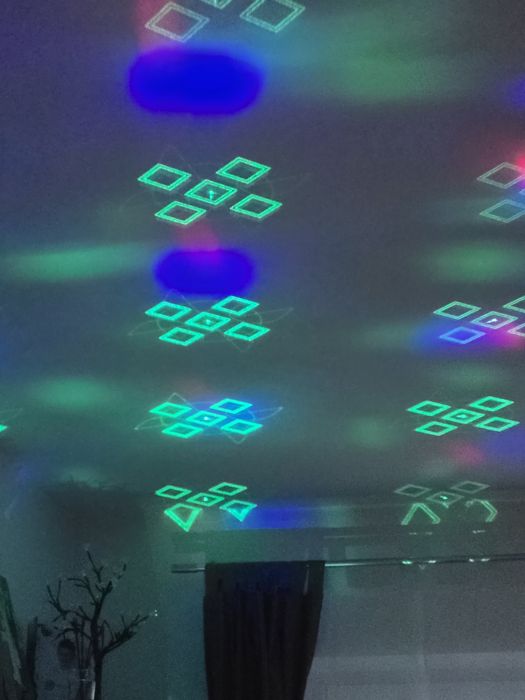 Lumină Disco Vicalo Dual Balls–Nouă,RGB,Stroboscop,Activare pe Muzică